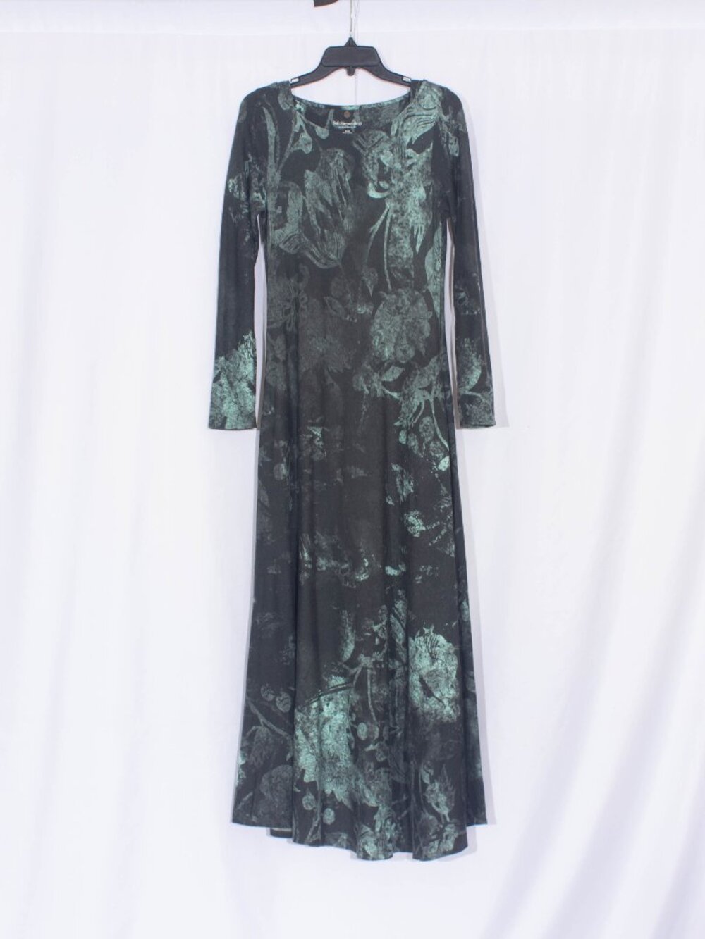 SOFT SURROUNDINGS Forest Print Jersey Maxi Dress Size S